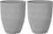CROTON - Bloempot set van 2 - Lichtgrijs - 43 cm - Stenenmix