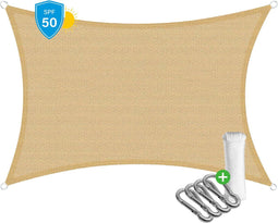 Travelhawk Schaduwdoek Rechthoek - 2 x 3 Meter - HDPE - UV-bescherming - Beige