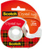 Plakband Scotch Crystal 600 19mmx25m transparant + afroller | 12 stuks