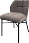 D - Livingfurn - Eetkamerstoel Jossie Mokka - Stof / Gecoat Staal