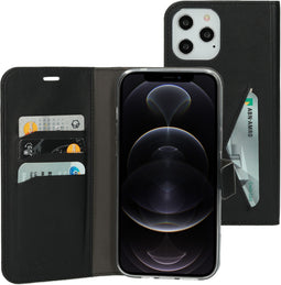 Mobiparts iPhone 12 Pro Max - Classic Wallet Case - Ruimte voor pasjes - Zwart