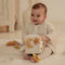 Little Dutch - Activiteitenkubus Newborn Naturals - Zachte stoffen en spiegeltje - Wit