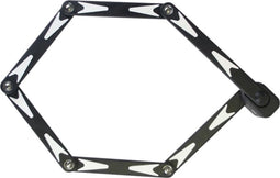 ART2 gekeurd vouwslot Fietsslot 950mm Zwart/wit voor Fatbike of Ebike - Tweede slot