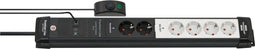 Premium-Line Comfort Switch Plus stekkerdoos 6-voudig zwart/lichtgrijs 3m H05VV-F 3G1,5 2 x permanente, 4 x schakelbare