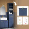 SoBuy BZR112-B - Hoge Kolomkast - 3 Open Vakken 1 Lade - Midnight Blue