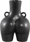 PTMD Casty Black ceramic pot woman hips shaped L
