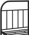 vidaXL - Bedframe - met - hoofd- - en - voeteneinde - metaal - zwart - 135x190 - cm