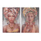 Schilderij DKD Home Decor Koloniaal Afrikaanse (2 Stuks) (70 x 3 x 100 cm)
