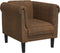 Fauteuil kunstsuède bruin