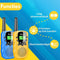 Squago Walkie Talkie WK-23 - Walkie Talkie - 8 kanalen - Geel en blauw (2 stuks)