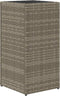 vidaXL - Plantenbak - 30x30x60 - cm - poly - rattan - grijs