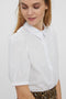 VERO MODA VMELLA ELASTIC SS SHIRT - Dames Blouse met Kraag en Korte Mouwen - M
