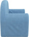vidaXL Kinderbank 2-zits zacht pluche blauw