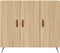 vidaXL - Dressoir - 90x34x80 - cm - bewerkt - hout - sonoma - eikenkleurig