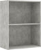 vidaXL - Boekenkast - met - 2 - schappen - 60x30x76,5 - cm - bewerkt - hout - betongrijs