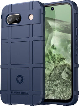 imoshion Hoesje Geschikt voor Google Pixel 8a Hoesje Siliconen - imoshion Rugged Shield Backcover - Donkerblauw