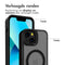 Accezz iPhone 13 - Rugged Frosted Backcover - MagSafe - Zwart