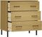 vidaXL - Dressoir - met - 3 - lades - OSLO - 77x40x79,5 - cm - grenenhout - bruin