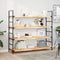 vidaXL - Wandschap - zwevend - 140x40x4 - cm - onbehandeld - massief - acaciahout