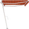 vidaXL - Luifel - vrijstaand - automatisch - 450x350 - cm - oranje - en - bruin