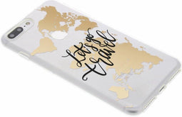 Design Backcover iPhone 8 Plus / 7 Plus hoesje - Quote Wereldkaart