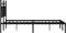 vidaXL-Bedframe-met-hoofdbord-metaal-zwart-150x200-cm