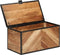 vidaXL - Opbergbox - 60x30x30 - cm - massief - acaciahout - en - ijzer