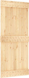 vidaXL - Schuifdeur - met - beslag - 90x210 - cm - massief - grenenhout
