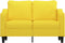vidaXL - Tweezitsbank - 120 - cm - stof - lichtgeel