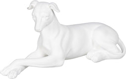 Decoratieve figuren Wit Hond 18 x 12,5 x 37 cm