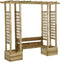 vidaXL - Pergola - met - bank - en - plantenbakken - geïmpregneerd - grenenhout