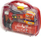 Klein Toys brandweerkoffer - brandblusser, zaklamp, mobiele speelgoedtelefoon, bijl, naamplaatje en fluitje - incl. realistische effecten - rood