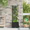 vidaXL - Tuinbak - met - Trellis - Zwart - 40x40x143 - cm