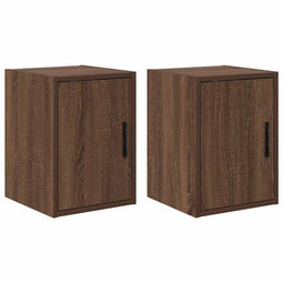 vidaXL - Garagewandkasten - 2 - st - spaanplaat - bruin - eiken