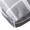 vidaXL - Palletkussen - 120x40x12 - cm - stof - ruitpatroon - grijs