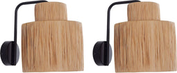 SHINFA - Set van 2 wandlampen - Natuurlijk - Palmblad