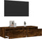vidaXL - Tv-meubel - met - LED-verlichting - 100X35,5x25 - cm - gerookt - eikenkleur
