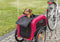 Trixie Hondenfietskar - Kleine Rassen - Zwart Rood - 60x53x60/117 cm - Max. 15 kg