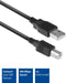 ACT AC3030 - USB 2.0 Aansluitkabel - A male naar B male 1 meter - Zwart