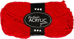 Rood acryl garen 80 meter