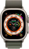 Apple Watch Ultra - 4G/LTE - 49mm - Titanium kast - Groen Alpine bandje - Small