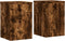 vidaXL - Plantenstandaards - 2 - st - 20x20x30 - cm - bewerkt - hout - gerookt - eiken