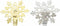 Servethouder DKD Home Decor Set Metaal Sneeuwvlokken (5 x 5 x 17 cm) (2 Stuks)