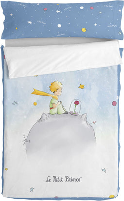 Gewatteerd beddengoed met ritssluiting HappyFriday Le Petit Prince Univers Multicolour 105 x 200 cm