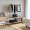 vidaXL - Kledingrek - met - schappen - en - wielen - 132x45,5x155,5 - cm - bamboe