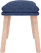 vidaXL - Voetenbank - 45x29,5x35 - cm - stof - blauw