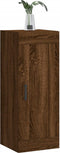 vidaXL - Wandkast - 34,5x34x90 - cm - bewerkt - hout - bruin - eikenkleur