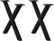 vidaXL - Salontafelpoten - 2 - st - X-vormig - 60x(42-43) - cm - staal - zwart