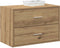 vidaXL - Kast - met - 2 - lades - 60x31x40 - cm - bewerkt - hout - artisanaal - eikenkleur