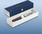 Waterman Emblème-vulpen | zwart met chromen rand | medium penpunt met blauwe-inktpatroon | cadeauverpakking
